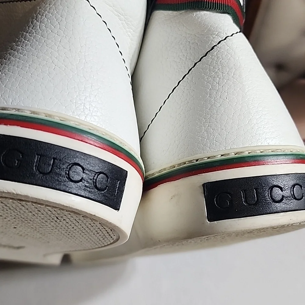 Gucci Men's Monochrome High-Top Sneakers